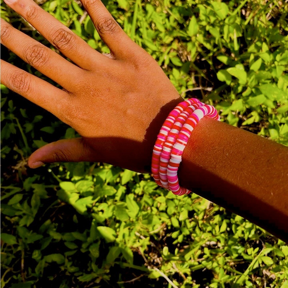 Clay bead bracelet
